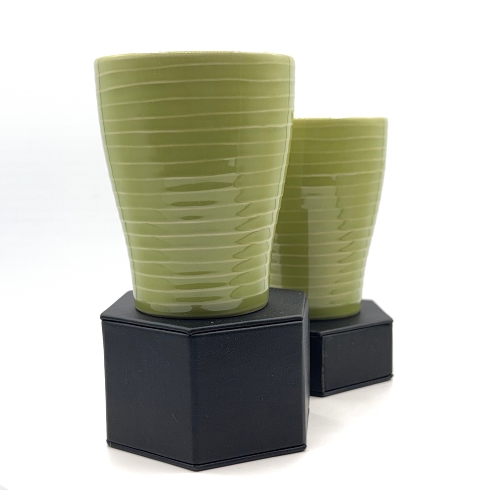Starbucks‎ Mugs Green Striped Design House Stockholm Ceramic Coffee Tea Cup 12oz - Picture 6 of 8
